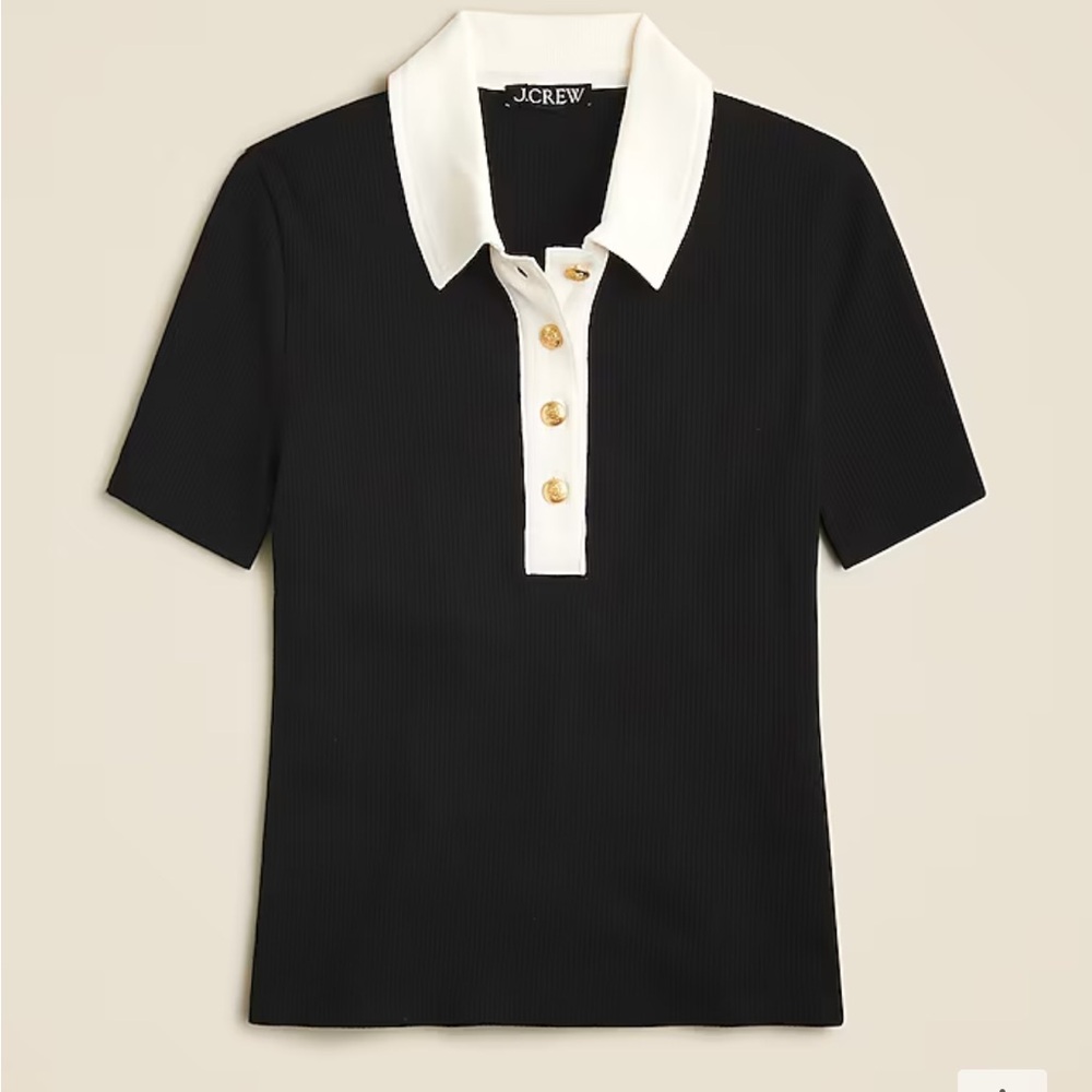 J. Crew Vintage Rib Polo T-shirt, NWT size medium